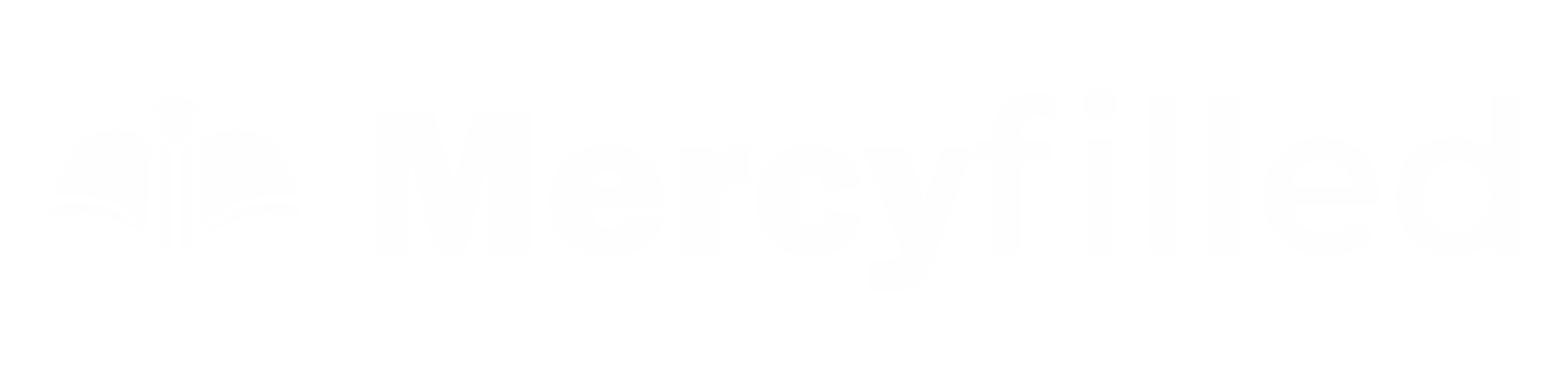 Mercyfilled logo in white